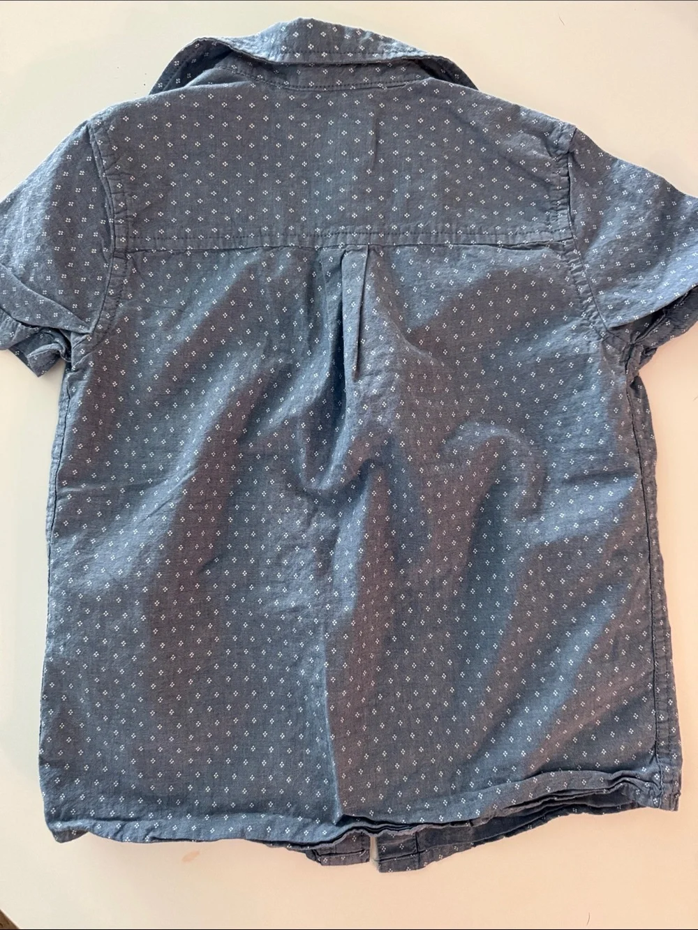 The Children's Place Blue Short-Sleeve Button-Up Shirt 5t